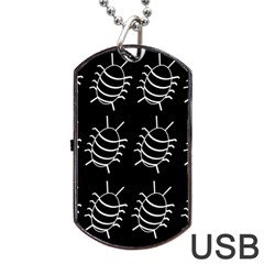 Bugs Pattern Dog Tag Usb Flash (one Side)