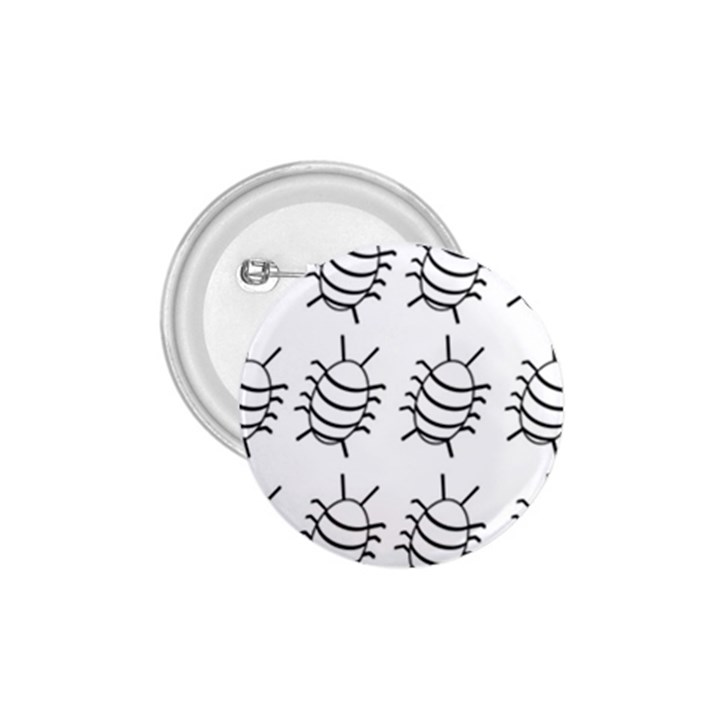 White bug pattern 1.75  Buttons