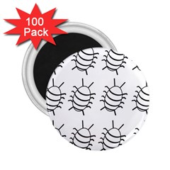 White bug pattern 2.25  Magnets (100 pack) 