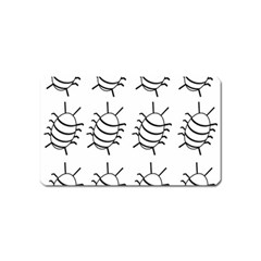 White bug pattern Magnet (Name Card)