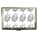 White bug pattern Cigarette Money Cases Front