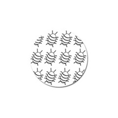 White Bug Pattern Golf Ball Marker by Valentinaart