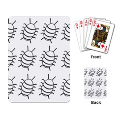 White bug pattern Playing Card