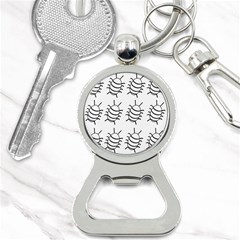 White Bug Pattern Bottle Opener Key Chains by Valentinaart