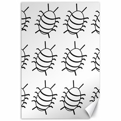 White bug pattern Canvas 24  x 36 