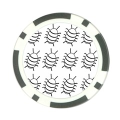 White bug pattern Poker Chip Card Guards