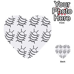 White bug pattern Multi-purpose Cards (Heart) 