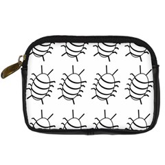 White bug pattern Digital Camera Cases