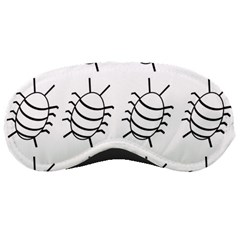 White Bug Pattern Sleeping Masks by Valentinaart