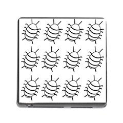 White Bug Pattern Memory Card Reader (square) by Valentinaart