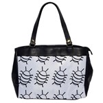 White bug pattern Office Handbags Front