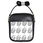 White bug pattern Girls Sling Bags Front