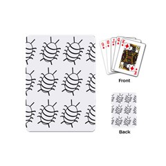 White bug pattern Playing Cards (Mini) 