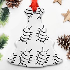 White Bug Pattern Ornament (christmas Tree)