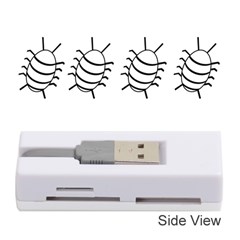 White Bug Pattern Memory Card Reader (stick) 