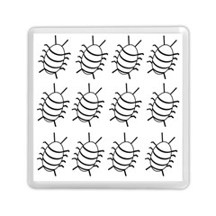 White Bug Pattern Memory Card Reader (square) 