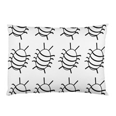 White bug pattern Pillow Case (Two Sides)