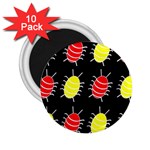 Red and yellow bugs pattern 2.25  Magnets (10 pack)  Front