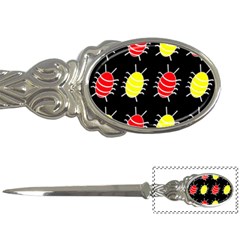 Red And Yellow Bugs Pattern Letter Openers by Valentinaart