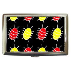 Red And Yellow Bugs Pattern Cigarette Money Cases by Valentinaart