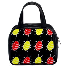 Red And Yellow Bugs Pattern Classic Handbags (2 Sides) by Valentinaart