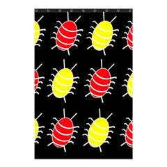 Red And Yellow Bugs Pattern Shower Curtain 48  X 72  (small)  by Valentinaart