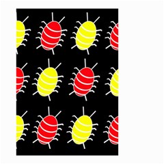 Red And Yellow Bugs Pattern Small Garden Flag (two Sides) by Valentinaart