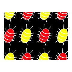 Red And Yellow Bugs Pattern Double Sided Flano Blanket (mini)  by Valentinaart