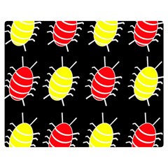 Red And Yellow Bugs Pattern Double Sided Flano Blanket (medium) 