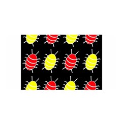 Red And Yellow Bugs Pattern Satin Wrap by Valentinaart