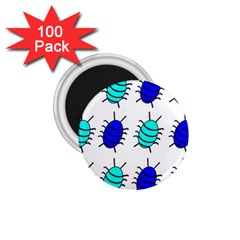 Blue Bugs 1 75  Magnets (100 Pack)  by Valentinaart