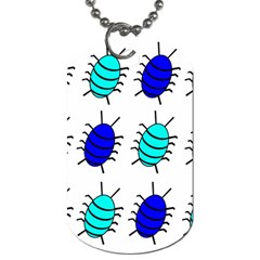 Blue Bugs Dog Tag (one Side) by Valentinaart