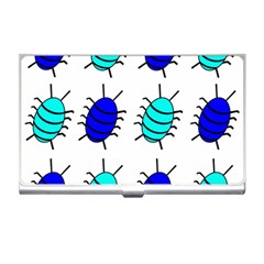 Blue Bugs Business Card Holders by Valentinaart