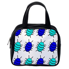 Blue Bugs Classic Handbags (one Side) by Valentinaart