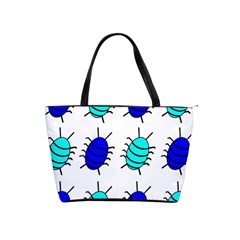 Blue Bugs Shoulder Handbags by Valentinaart