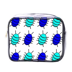 Blue Bugs Mini Toiletries Bags by Valentinaart