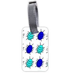 Blue Bugs Luggage Tags (one Side)  by Valentinaart