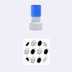 Blue Bugs Rubber Round Stamps (small) by Valentinaart