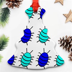 Blue Bugs Christmas Tree Ornament (2 Sides)