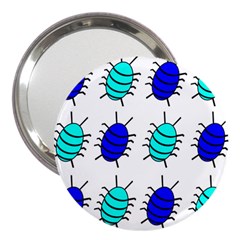 Blue Bugs 3  Handbag Mirrors by Valentinaart