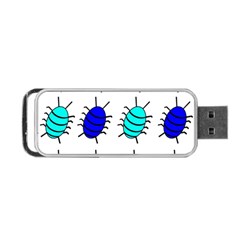 Blue Bugs Portable Usb Flash (one Side)