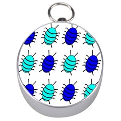 Blue Bugs Silver Compasses by Valentinaart