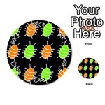 Green and orange bug pattern Playing Cards 54 (Round)  Front - Spade2