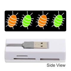 Green And Orange Bug Pattern Memory Card Reader (stick) 