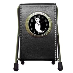 Ghost Pen Holder Desk Clocks by Valentinaart