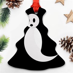 Ghost Christmas Tree Ornament (2 Sides) by Valentinaart