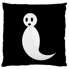 Ghost Large Flano Cushion Case (one Side) by Valentinaart