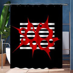 Red, Black And White Abstract Design Shower Curtain 60  X 72  (medium)  by Valentinaart