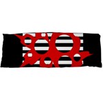 Red, black and white abstract design Body Pillow Case Dakimakura (Two Sides) Front