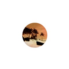 Wonderful Sunset Over The Beach, Tropcal Island 1  Mini Magnets by FantasyWorld7